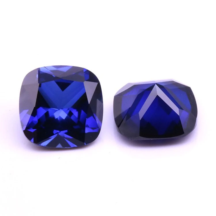 Loose Gemstone Cushion Shape Blue Sapphire for Jewelry Setting