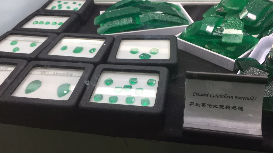 Factory Price Lab Created Colombian Emerald Stone for Fashion Jewelry