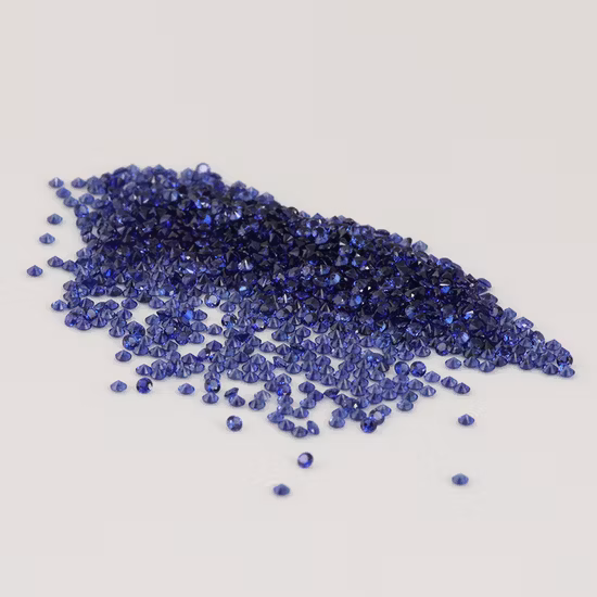 Corindo Sintético 34# Pedra Safira Para Joias Tamanho Corpo a Corpo Corindo Azul