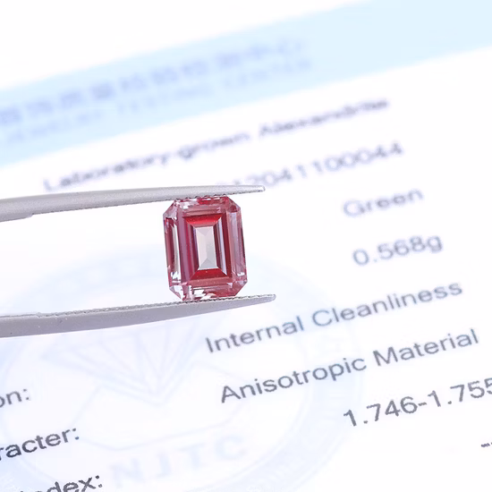 Atacado pedra sintética alexandrita pedra cultivada em laboratório pedras preciosas avulsas alexandrita lapidação esmeralda